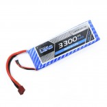 BATERIA LIPO 2S 7.4V 3300MAH 30 / 60C SOFT CASE COM PLUG DEANS KYOSHO HIMOTO ETC LB3300SD 